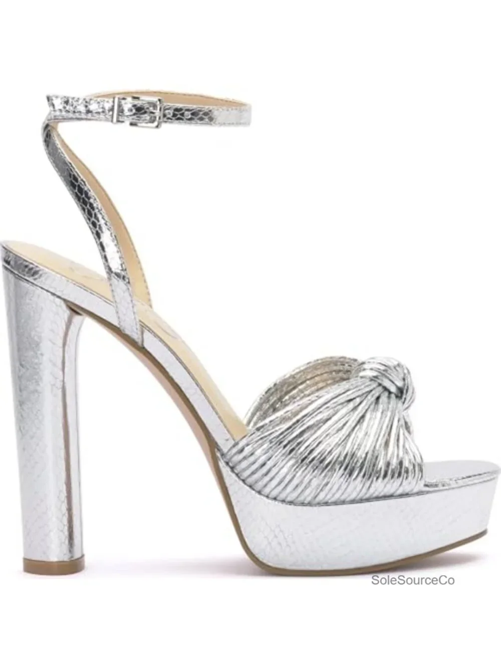 Faux Leather Open Toe Block Heel Platform Sandals Ankle Strap